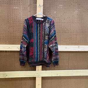 ITEM#56 90's Coogi Biggie Style John Ashford Colorful Knit Sweater Men's
24x27